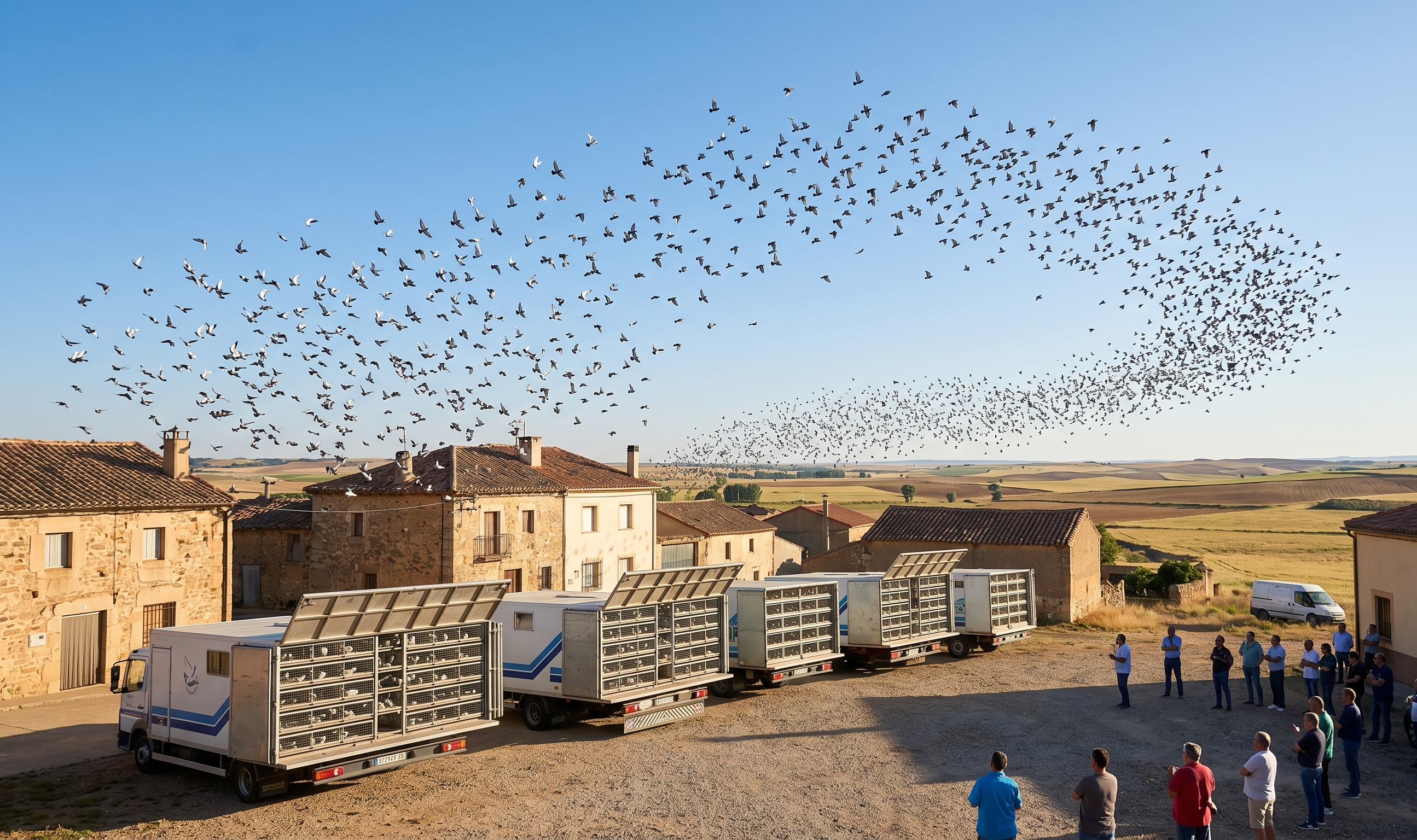 4.000 palomas mensajeras vuelan de León a Andalucía